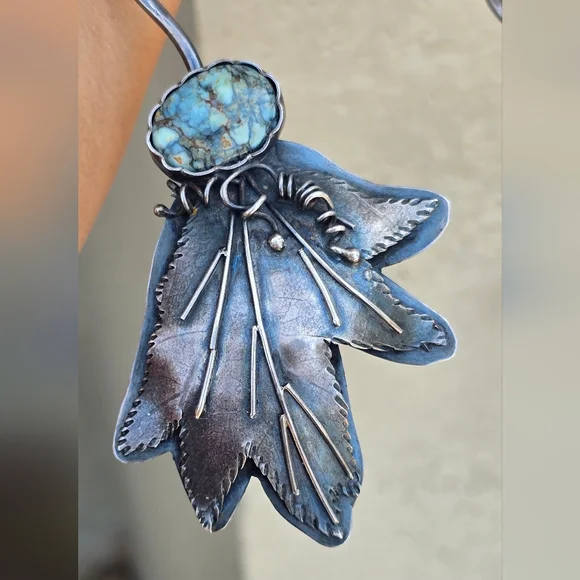 Artisan ART IN MOTION heavy high-grade 7 dwarfs variscite 925 sterling silver - Picture 14 of 17